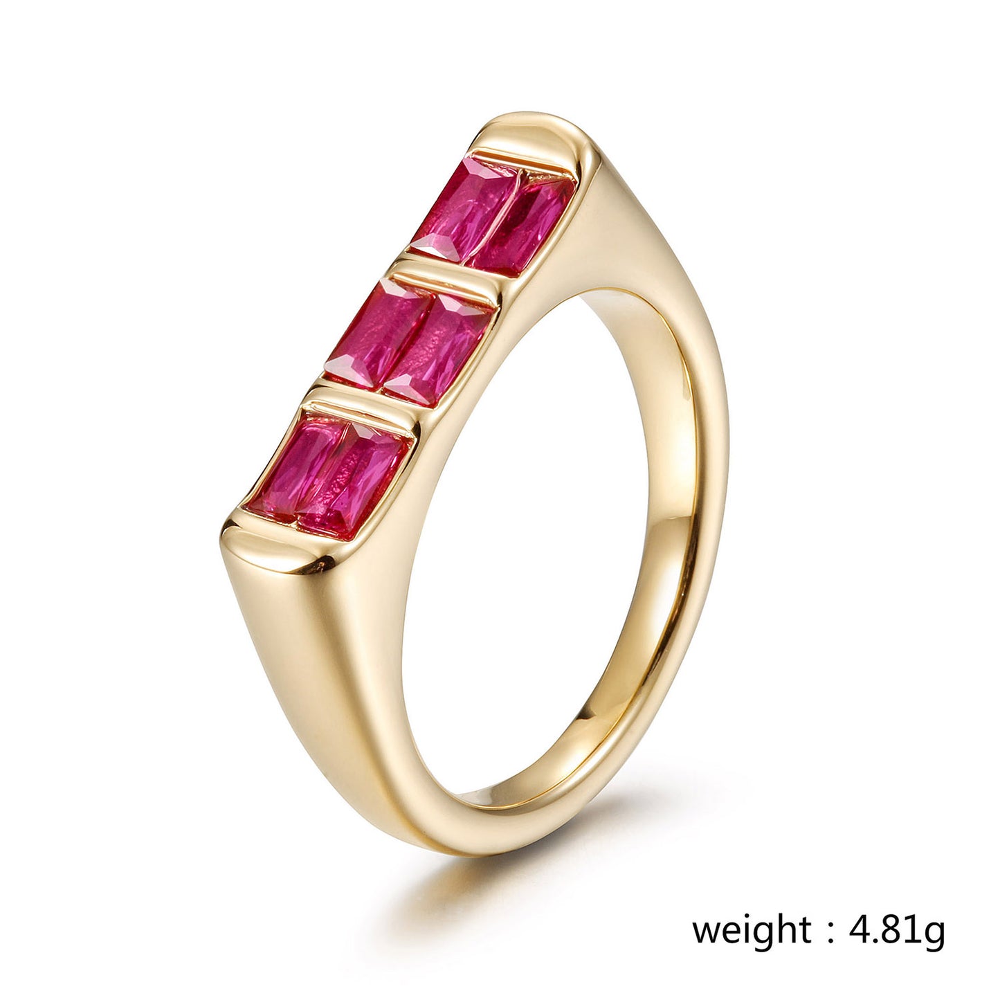 Creative colored gemstone ring-NSR264STGCVIZD