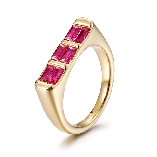 Creative colored gemstone ring-NSR264STGCVIZD