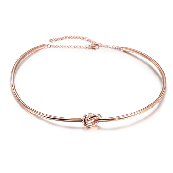 Knot Choker Necklace - NSSN544ST