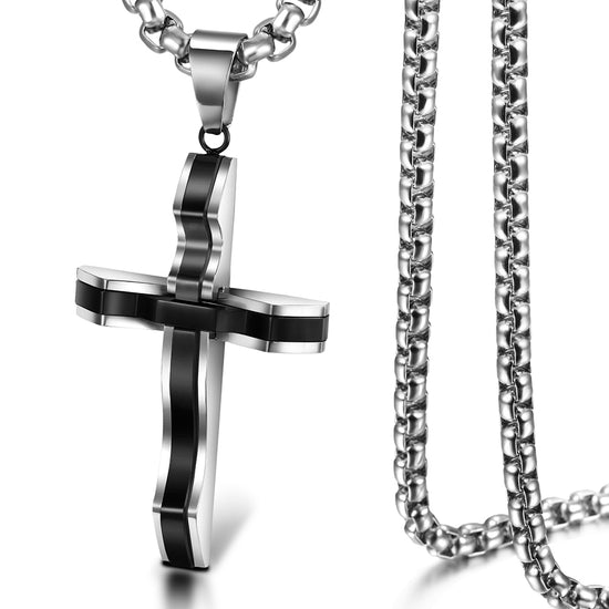 Twisit Cross Pendant Necklace - NSSN597ST