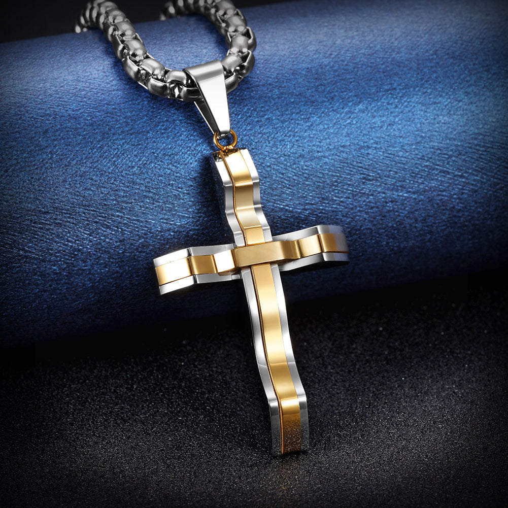 Twisit Cross Pendant Necklace - NSSN597ST