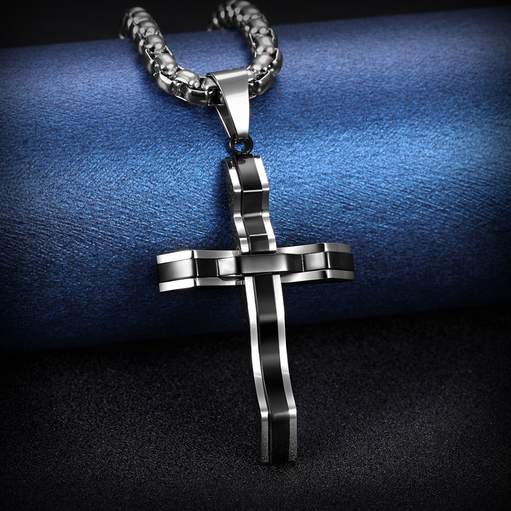 Twisit Cross Pendant Necklace - NSSN597ST