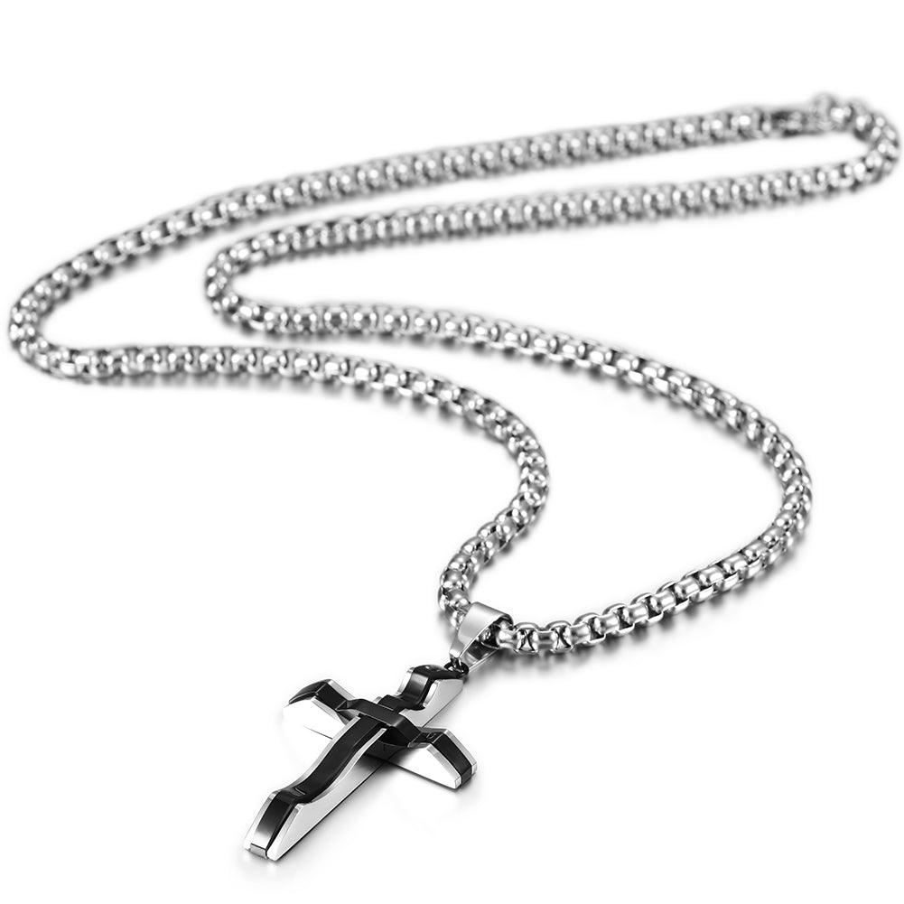 Twisit Cross Pendant Necklace - NSSN597ST