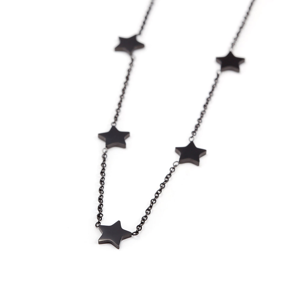 Stainless steel pentagram necklace-NSSN605ST