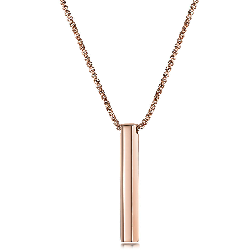 Stainless steel cylindrical necklace-NSSN641ST