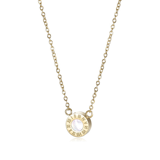 Circular digital zircon necklace-NSSN642STWT