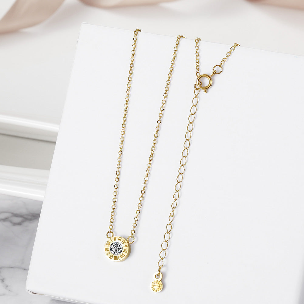 CZ Pendant Necklace - NSSN642STGC