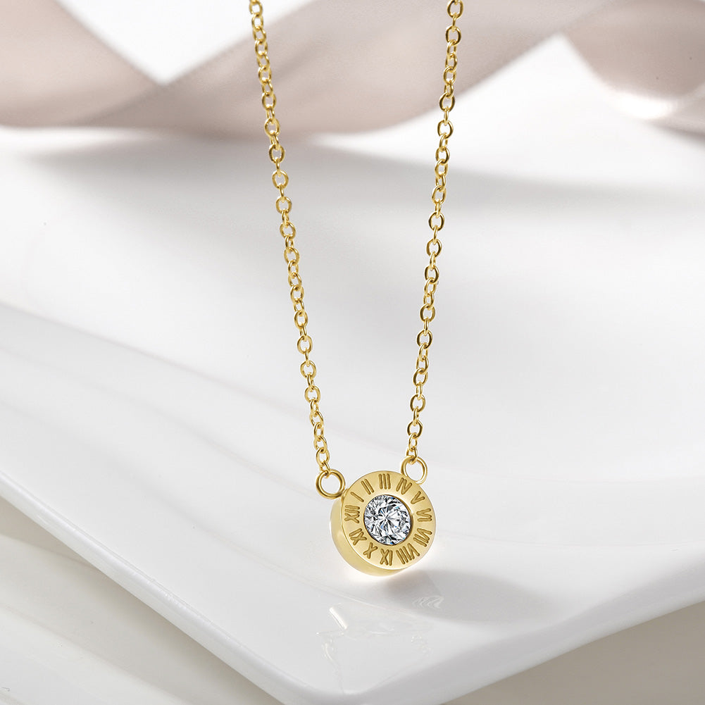 CZ Pendant Necklace - NSSN642STGC