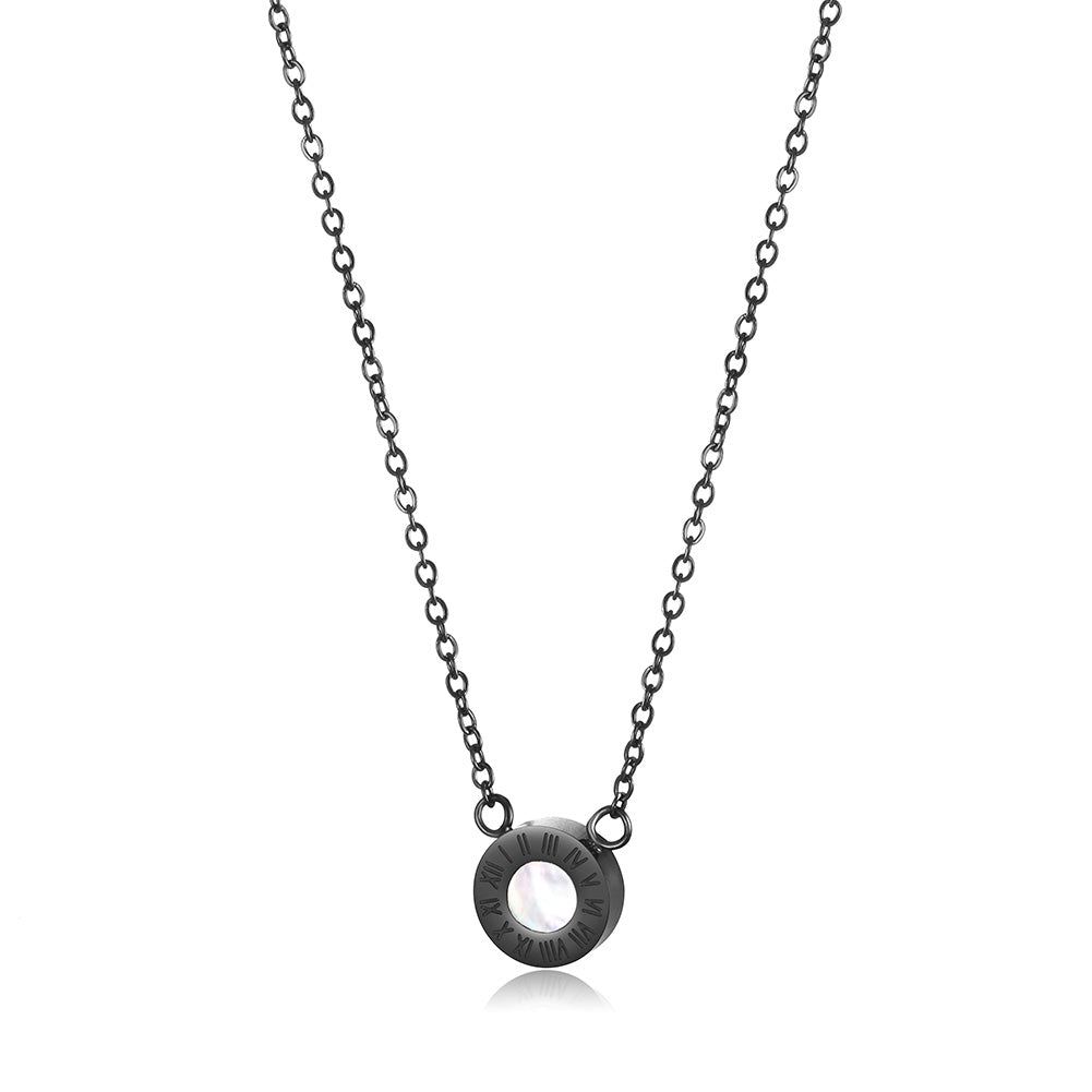 Circular digital zircon necklace-NSSN642STWT