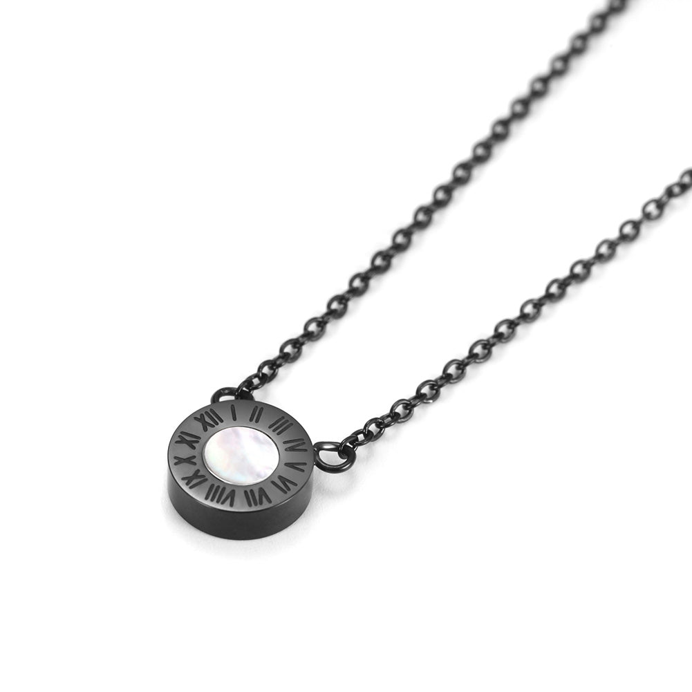 Circular digital zircon necklace-NSSN642STWT