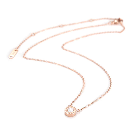 Circular digital zircon necklace-NSSN642STWT