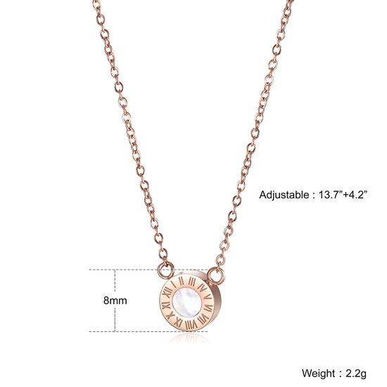 Circular digital zircon necklace-NSSN642STWT