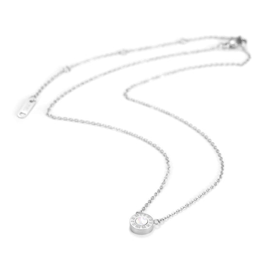 Circular digital zircon necklace-NSSN642STWT