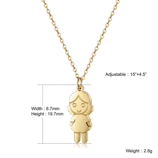 Little girl necklace-NSSN655STGC