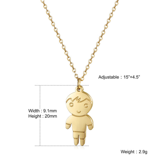 Little boy necklace-NSSN656STGC