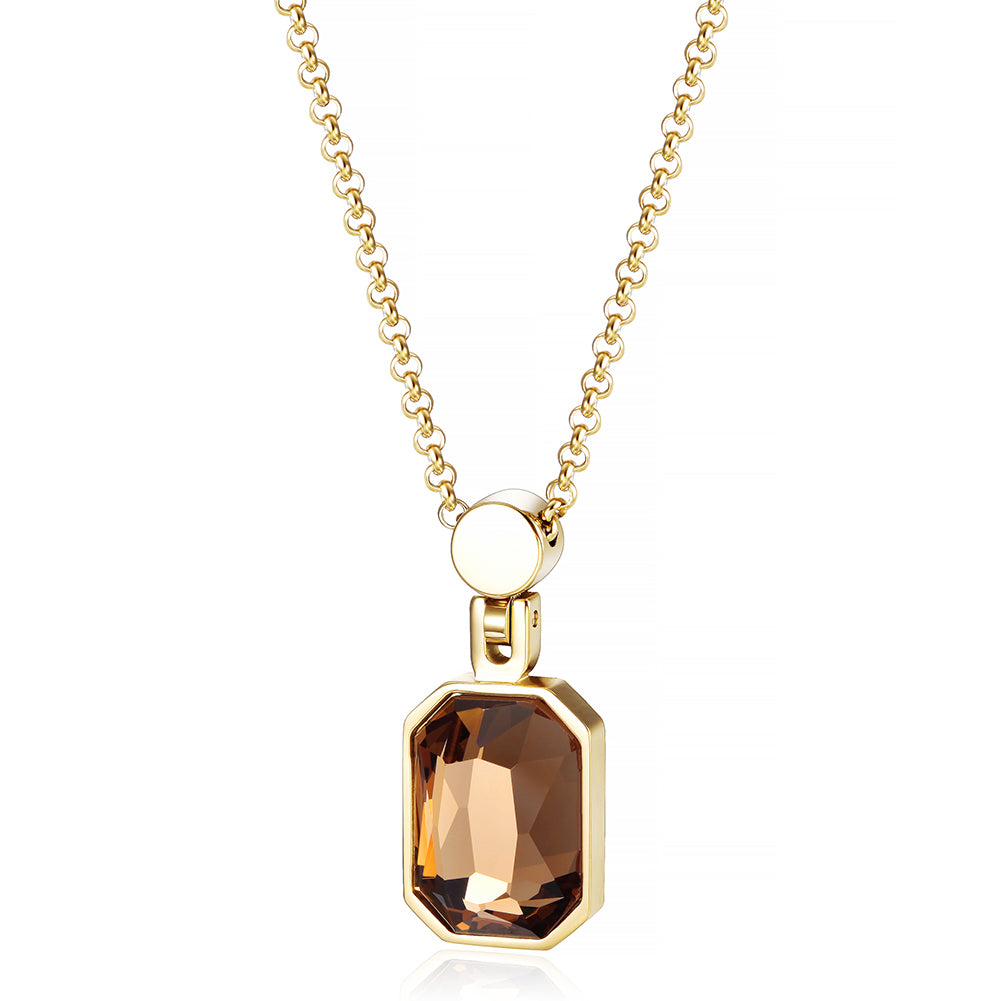 Big gemstone necklace-NSSN659ST