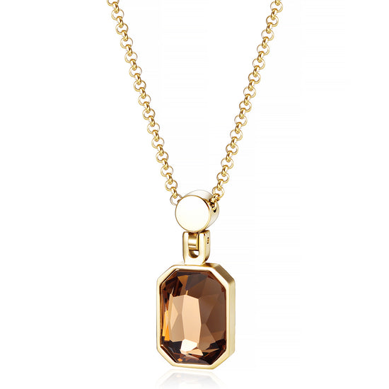 Big gemstone necklace-NSSN659ST