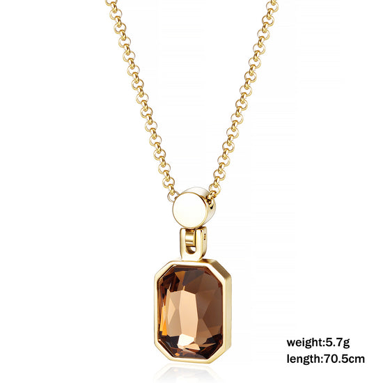 Big gemstone necklace-NSSN659ST