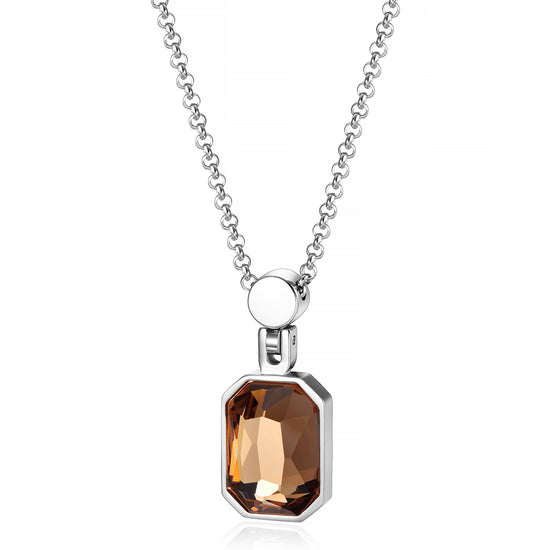 Big gemstone necklace-NSSN659ST