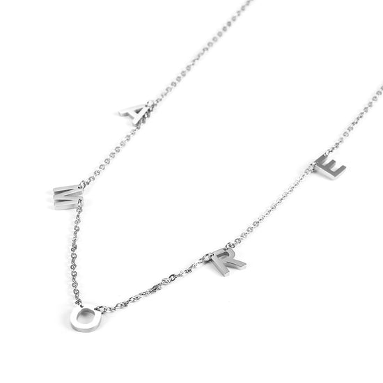 Letter high polished necklace-NSSN664ST