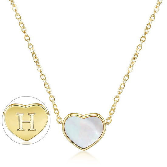 Gemstone letter necklace-NSSN669STGC-H