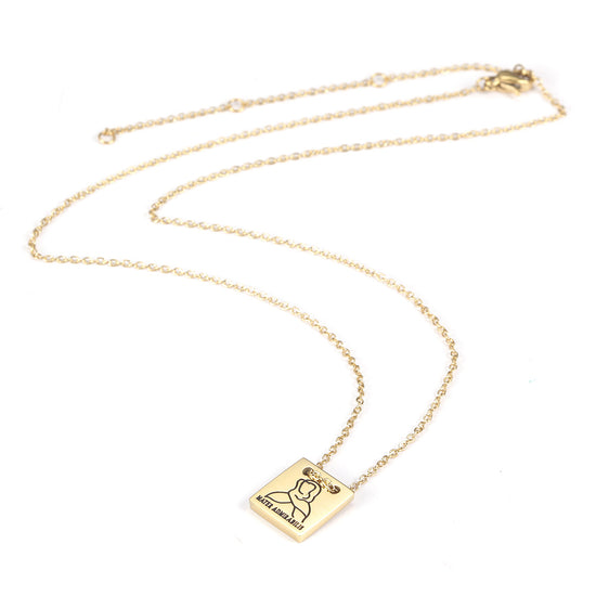 High polished stainless steel necklace-NSSN678ST