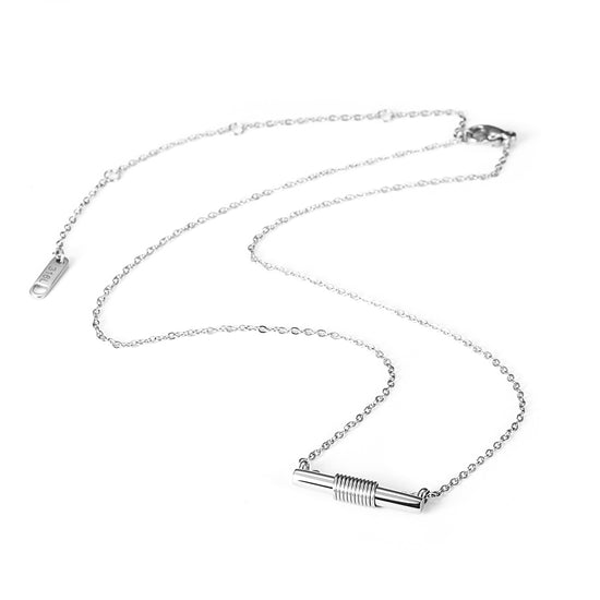 Stainless steel spiral necklace-NSSN682ST