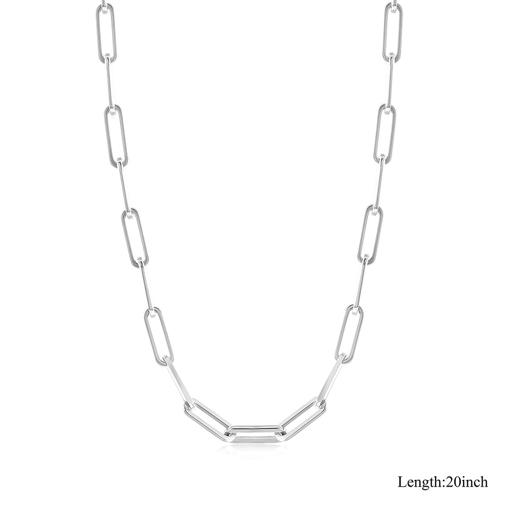 Simple Stainless Steel Necklace-NSSN734STGC