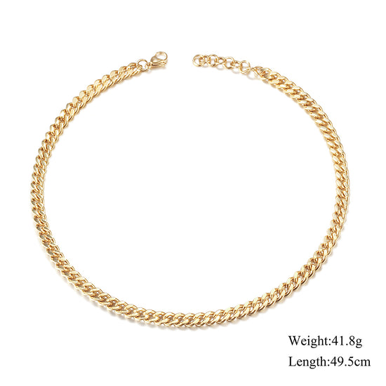 Smooth chain necklace-NSSN745STGC