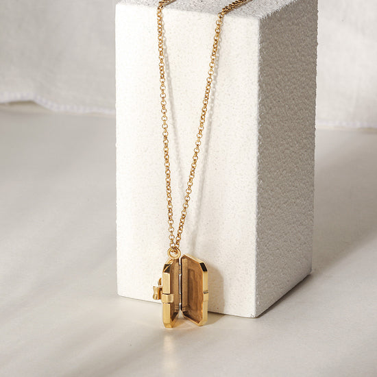 Square bow necklace-NSSN753ST