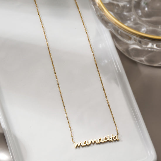 Stainless steel letter necklace-NSSN770ST