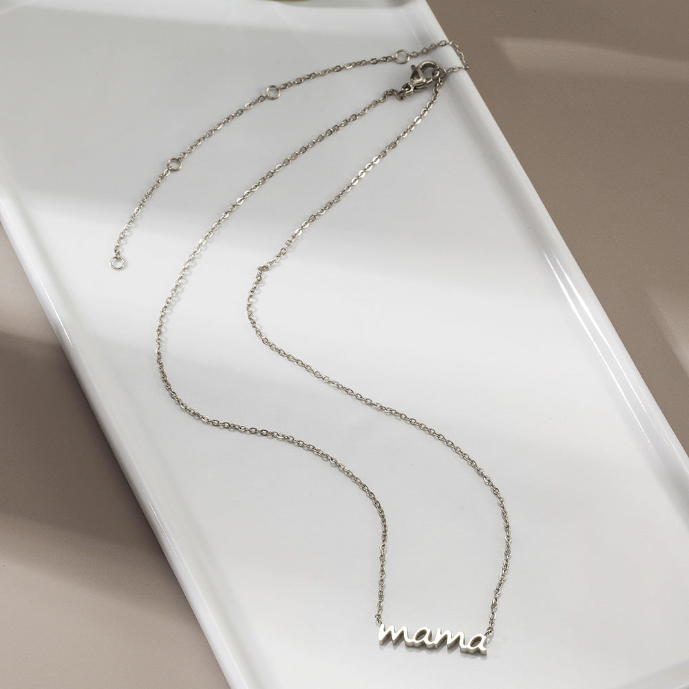 Stainless steel letter necklace-NSSN771ST