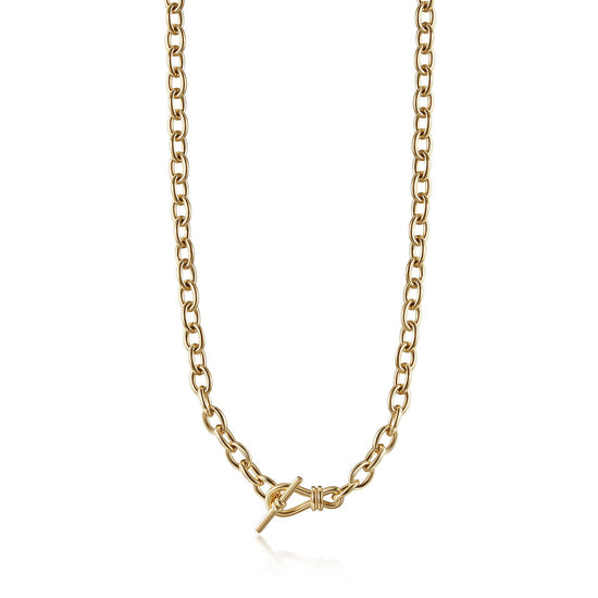 Stainless steel gold necklace-NSSN774STGC