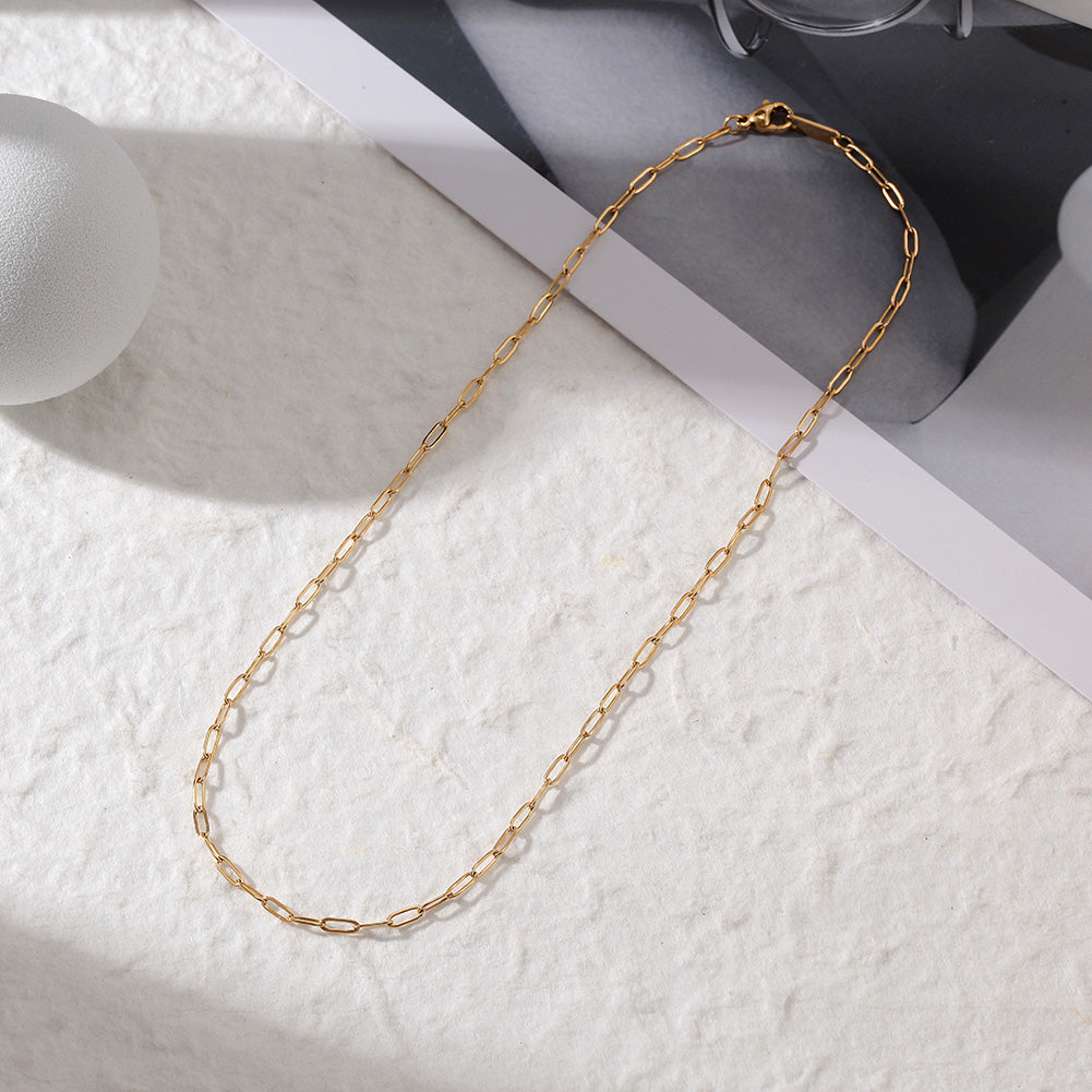 Simple Stainless Steel Necklace-NSSN776ST