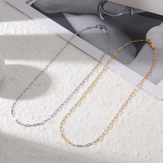 Simple Stainless Steel Necklace-NSSN776ST