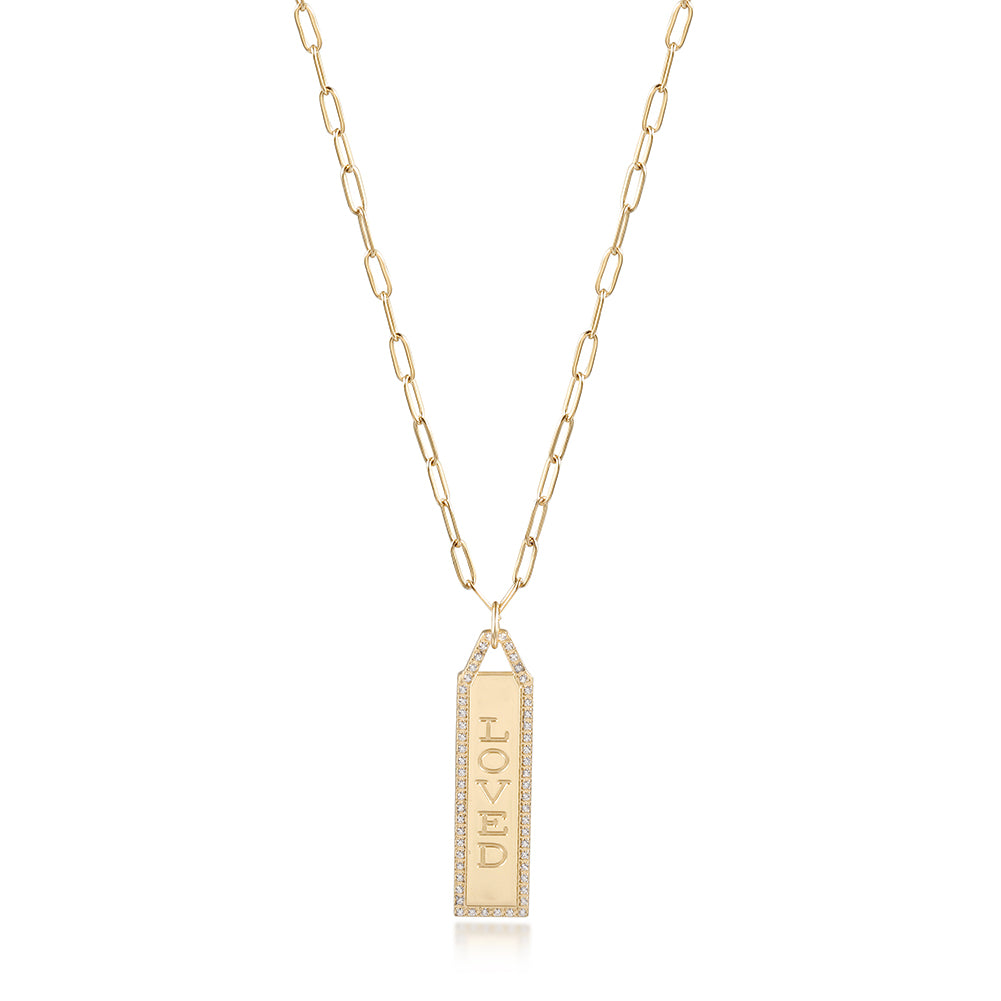 Letter pendant necklace-NSSN787STGCZD