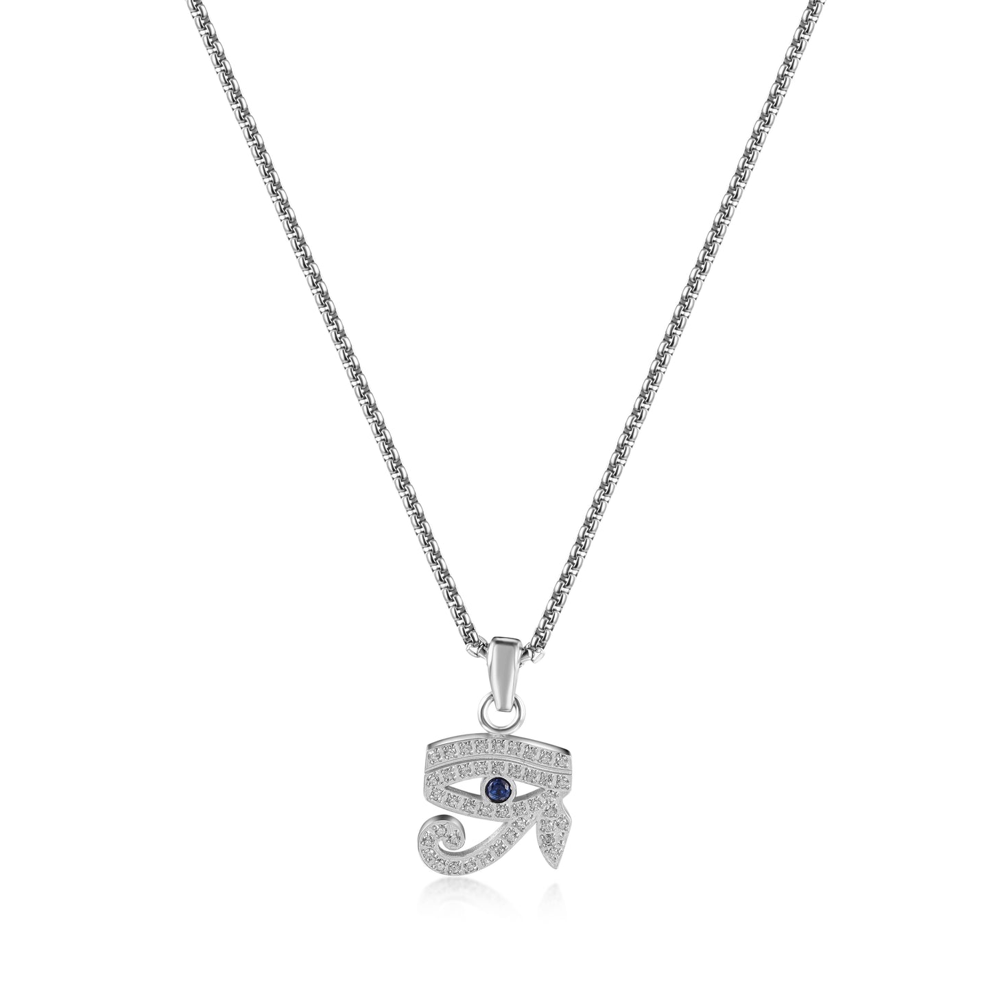 Letter zircon pendant necklace-NSSN789ST