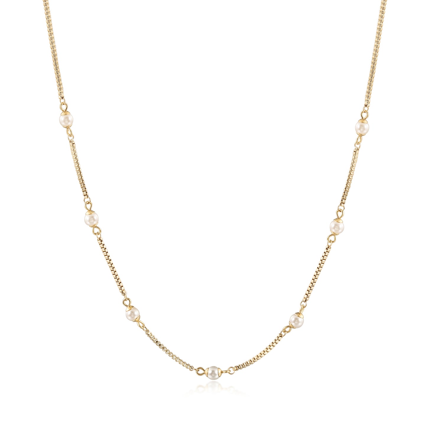 Simple pearl necklace-NSSN800STGC