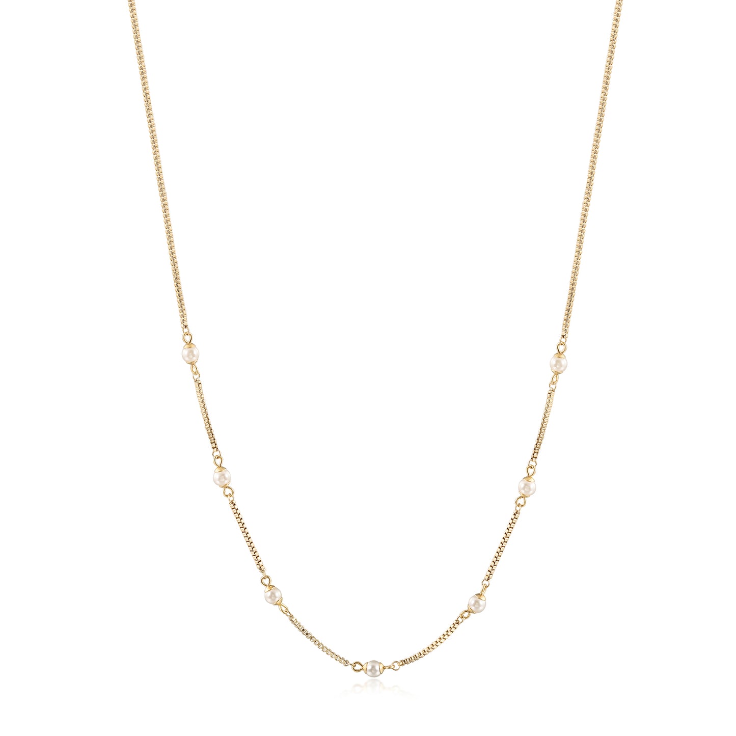 Simple pearl necklace-NSSN800STGC