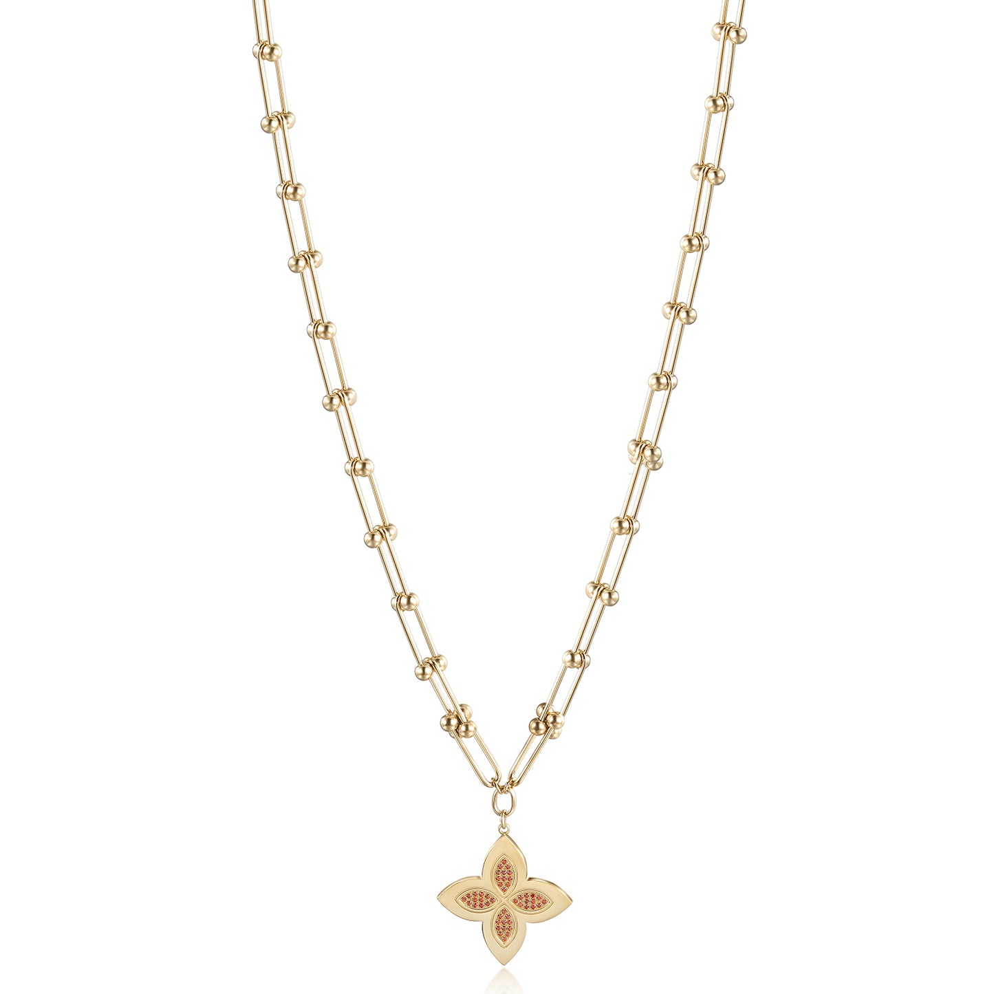 Creative Flower Necklace-NSSN804ST