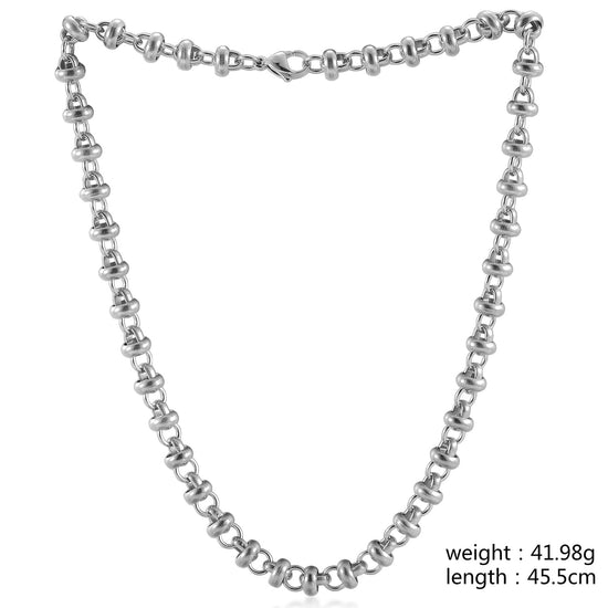 Stainless steel hollow necklace-NSSN858SWG-17.5