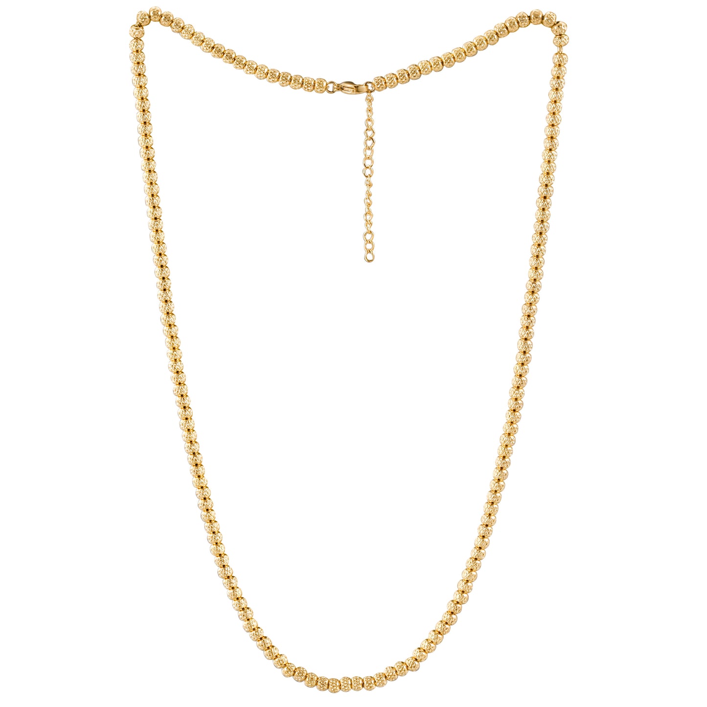 Bead Long Necklace - NSSN873STGC-21.5