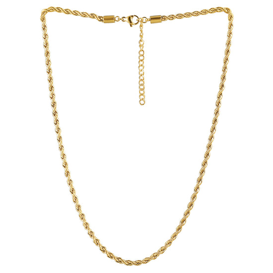 Twisted Gold Necklace - NSSN875STGC-2.9-16