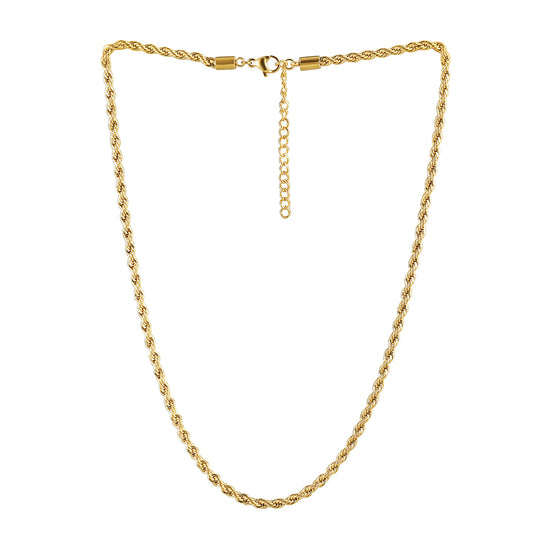 Twisted Gold Necklace - NSSN875STGC-2.9-16