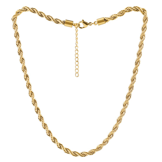 Twisted Gold Necklace -NSSN875STGC-4.85-16.5