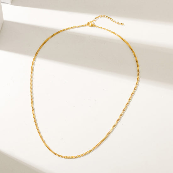 Gold Chain Necklace - NSSN878STGC-2-16.2