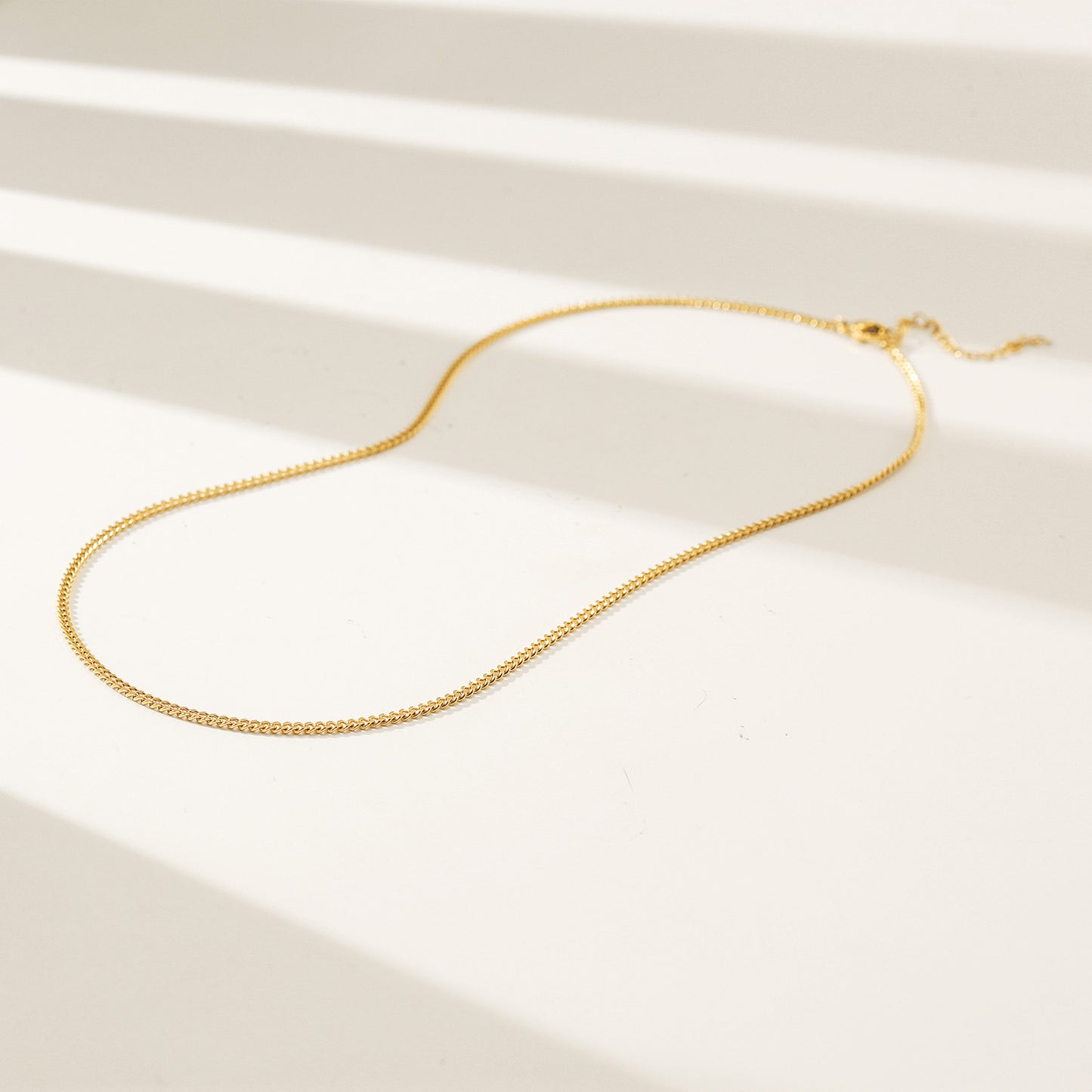 Gold Chain Necklace - NSSN878STGC-2-16.2