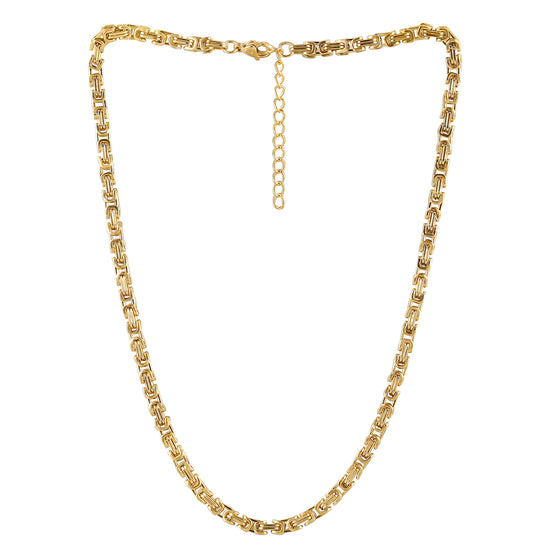 Gold Cuba Necklace - NSSN879STGC-16.2