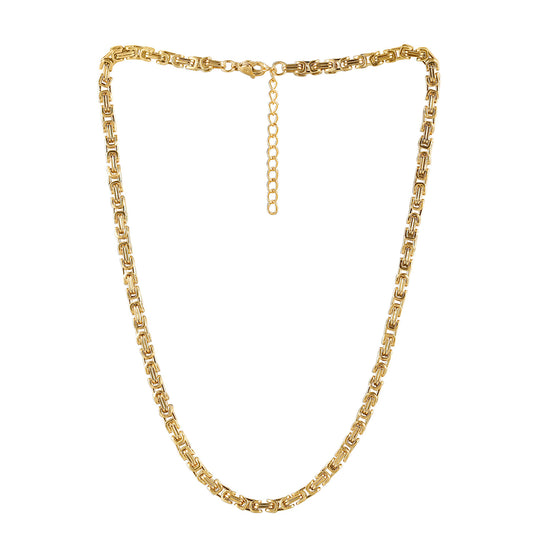 Gold Cuba Necklace - NSSN879STGC-16.2