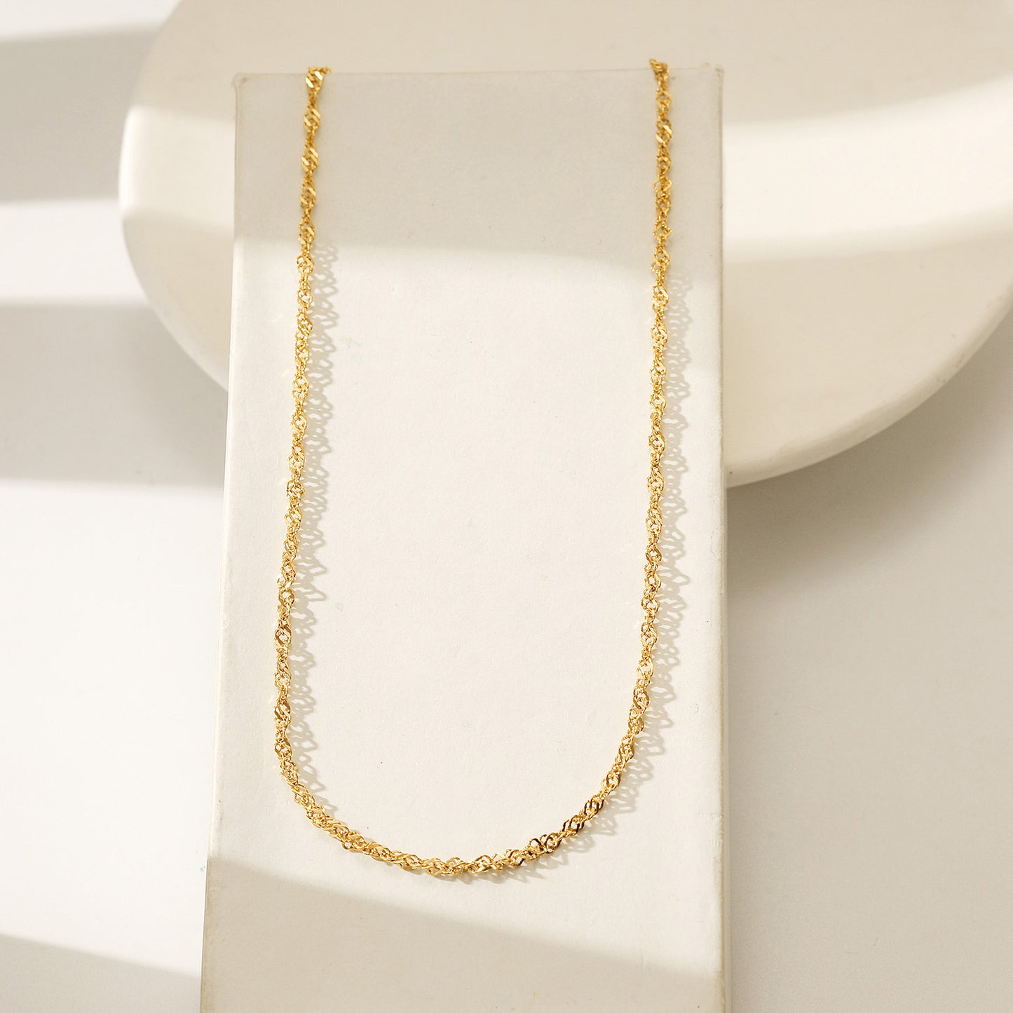 Gold Chain Necklace - NSSN887STGC-16